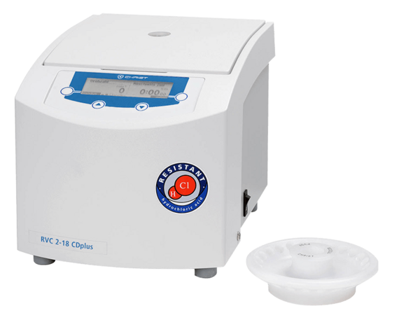 indampcentrifuge, RVC 2-18 CDplus HCl, Christ, concentrator, laboratorium